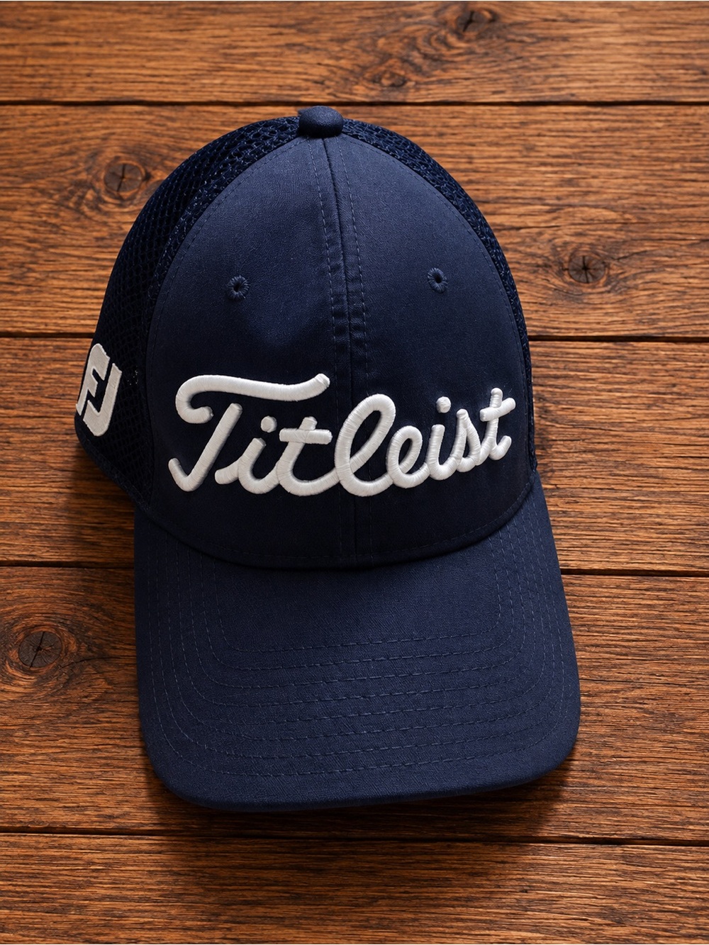 Titleist Navy Mesh Back Golf Hat with White Script